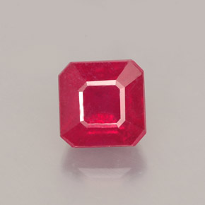 1.77 ct Red Ruby Gemstone, Ruby Gem in Octagon Facet Shape for Sale.