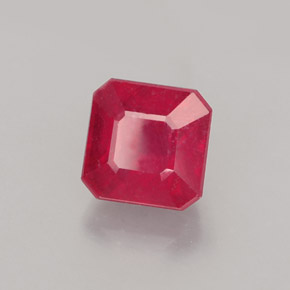 1.77 ct Red Ruby Stone, Natural Ruby in Octagon Facet Shape for Sale