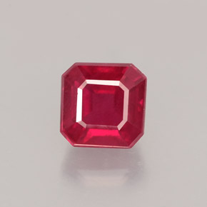 1.68 ct Red Ruby Gemstone, Ruby Gem in Octagon Facet Shape for Sale.