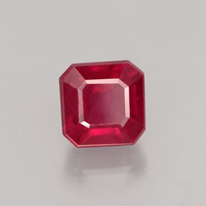1.68 ct Red Ruby Stone, Natural Ruby in Octagon Facet Shape for Sale