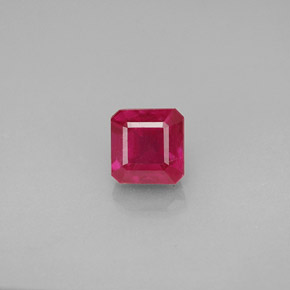 1.38 ct Red Ruby Gemstone, Ruby Gem in Octagon Facet Shape for Sale.
