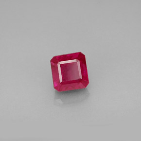 1.38 ct Red Ruby Stone, Natural Ruby in Octagon Facet Shape for Sale