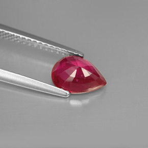 Ruby Gemstone in 8 x 6 mm (calibrated) Size for Sale, Ruby Stone in Pink Red Color