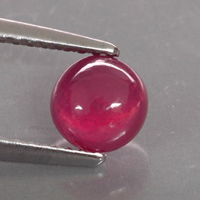 1.26 ct Red Ruby Gemstone, Ruby Gem in Round Cabochon Shape for Sale.