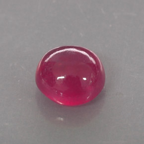 1.26 ct Red Ruby Stone, Natural Ruby in Round Cabochon Shape for Sale