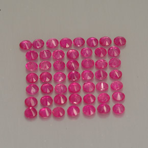 Ruby Gemstone in 1.7 mm Size for Sale, Ruby Stone in Pink Red Color