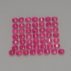 Ruby Gemstone in 1.7 mm Size for Sale, Ruby Stone in Pink Red Color