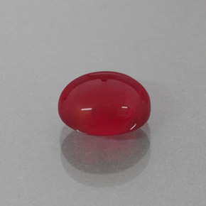 4.18 ct Red Ruby Gemstone, Ruby Gem in Oval Cabochon Shape for Sale.