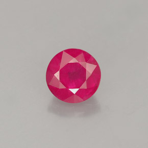 1.33 ct Red Ruby Gemstone, Ruby Gem in Round Facet Shape for Sale.