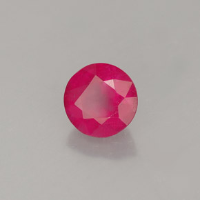 1.33 ct Red Ruby Stone, Natural Ruby in Round Facet Shape for Sale