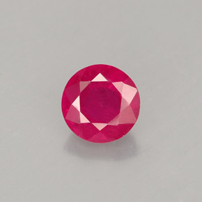 1.38 ct Red Ruby Gemstone, Ruby Gem in Round Facet Shape for Sale.