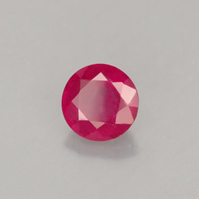 1.38 ct Red Ruby Stone, Natural Ruby in Round Facet Shape for Sale