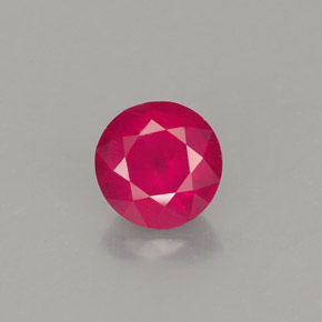 1.28 ct Red Ruby Gemstone, Ruby Gem in Round Facet Shape for Sale.