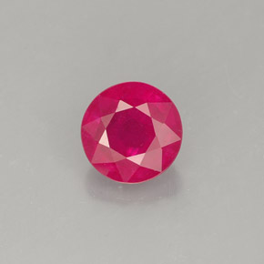 1.47 ct Red Ruby Gemstone, Ruby Gem in Round Facet Shape for Sale.