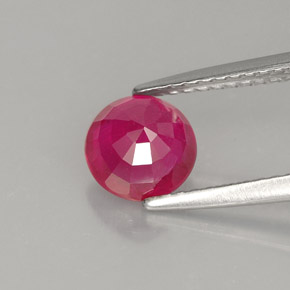 Ruby Gemstone in 6.5 mm (calibrated) Size for Sale, Ruby Stone in Pink Red Color
