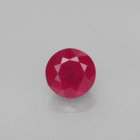 1.25 ct Red Ruby Gemstone, Ruby Gem in Round Facet Shape for Sale.