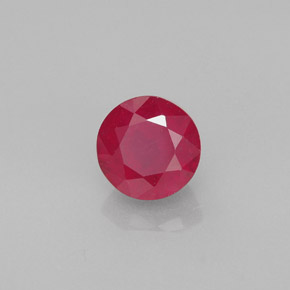 1.25 ct Red Ruby Stone, Natural Ruby in Round Facet Shape for Sale