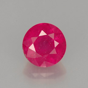 1.17 ct Red Ruby Gemstone, Ruby Gem in Round Facet Shape for Sale.