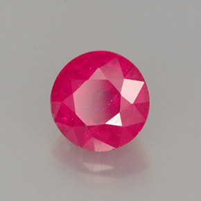 1.17 ct Red Ruby Stone, Natural Ruby in Round Facet Shape for Sale