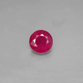 1.10 ct Red Ruby Gemstone, Ruby Gem in Round Facet Shape for Sale.