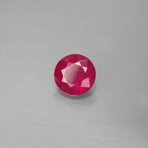 1.10 ct Red Ruby Stone, Natural Ruby in Round Facet Shape for Sale