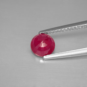 Ruby Gemstone in 6 mm (calibrated) Size for Sale, Ruby Stone in Pink Red Color