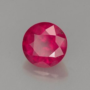 1.16 ct Red Ruby Stone, Natural Ruby in Round Facet Shape for Sale