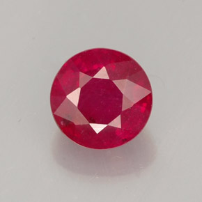 1.42 ct Red Ruby Gemstone, Ruby Gem in Round Facet Shape for Sale.