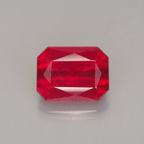 1.67 ct Red Ruby Gemstone, Ruby Gem in Octagon / Scissor Cut Shape for Sale.