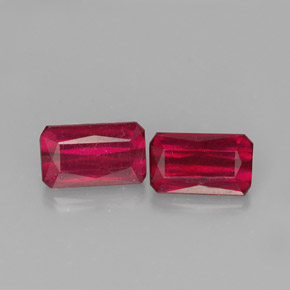 2.22 ct Red Ruby Gemstone, Ruby Gem in Octagon / Scissor Cut Shape for Sale.