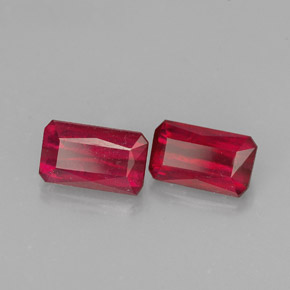 2.22 ct Red Ruby Stone, Natural Ruby in Octagon / Scissor Cut Shape for Sale