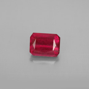 1.35 ct Red Ruby Gemstone, Ruby Gem in Octagon / Scissor Cut Shape for Sale.