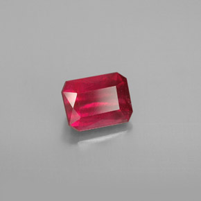 1.35 ct Red Ruby Stone, Natural Ruby in Octagon / Scissor Cut Shape for Sale