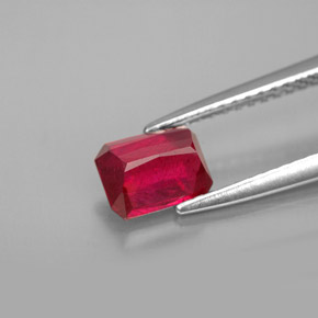 Ruby Gemstone in 6.6 x 5 mm Size for Sale, Ruby Stone in Pink Red Color