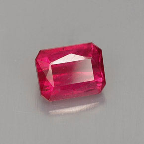 1.00 ct Red Ruby Stone, Natural Ruby in Octagon / Scissor Cut Shape for Sale