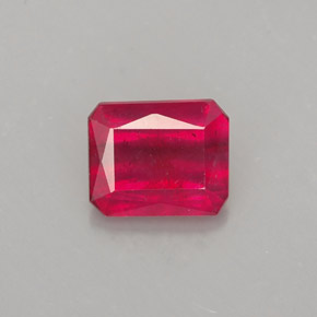 1.29 ct Red Ruby Gemstone, Ruby Gem in Octagon / Scissor Cut Shape for Sale.