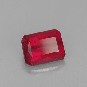 1.58 ct Red Ruby Stone, Natural Ruby in Octagon / Scissor Cut Shape for Sale