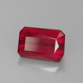 1.06 ct Red Ruby Stone, Natural Ruby in Octagon / Scissor Cut Shape for Sale