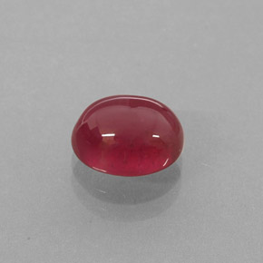 2.82 ct Red Ruby Gemstone, Ruby Gem in Oval Cabochon Shape for Sale.