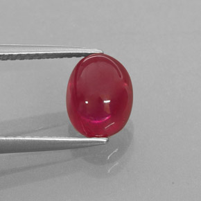 2.82 ct Red Ruby Stone, Natural Ruby in Oval Cabochon Shape for Sale