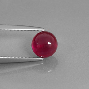 1.95 ct Red Ruby Stone, Natural Ruby in Round Cabochon Shape for Sale