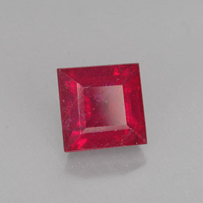 1.83 ct Red Ruby Stone, Natural Ruby in Square Facet Shape for Sale