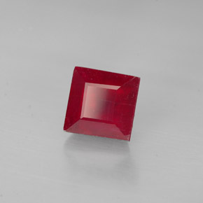 1.94 ct Red Ruby Stone, Natural Ruby in Square Facet Shape for Sale