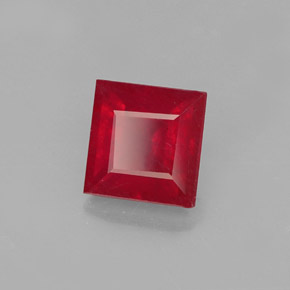 1.45 ct Red Ruby Stone, Natural Ruby in Square Facet Shape for Sale