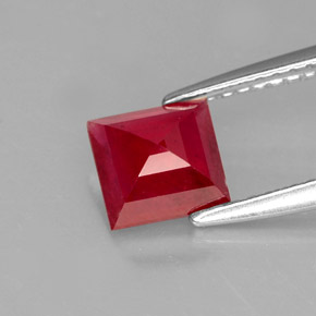 Ruby Gemstone in 6 x 6 mm (calibrated) Size for Sale, Ruby Stone in Red Color