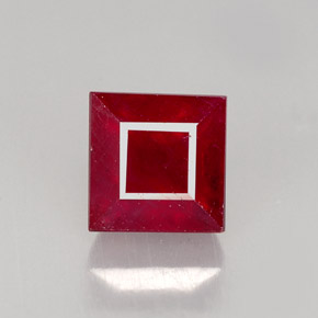 2.39 ct Red Ruby Gemstone, Ruby Gem in Square Facet Shape for Sale.