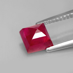 Ruby Gemstone in 6 x 6 mm (calibrated) Size for Sale, Ruby Stone in Pink Red Color