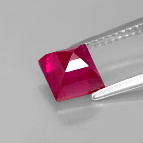 Ruby Gemstone in 6 x 6 mm (calibrated) Size for Sale, Ruby Stone in Pink Red Color