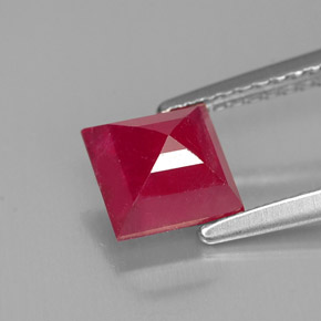 Ruby Gemstone in 6 x 6 mm (calibrated) Size for Sale, Ruby Stone in Pink Red Color
