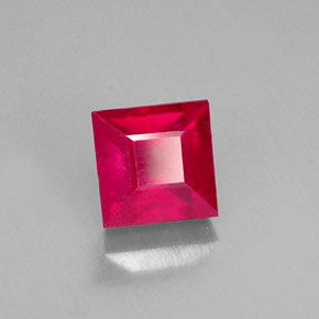 2.03 ct Red Ruby Stone, Natural Ruby in Square Facet Shape for Sale